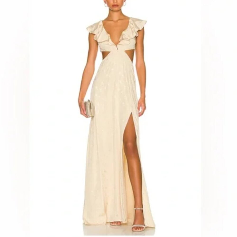 Tularosa Collette Gown in Khaki XS